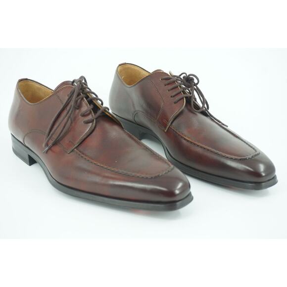 Magnanni Waro Apron Toe Oxford Derby Dress Shoes Size 8 Brown $395